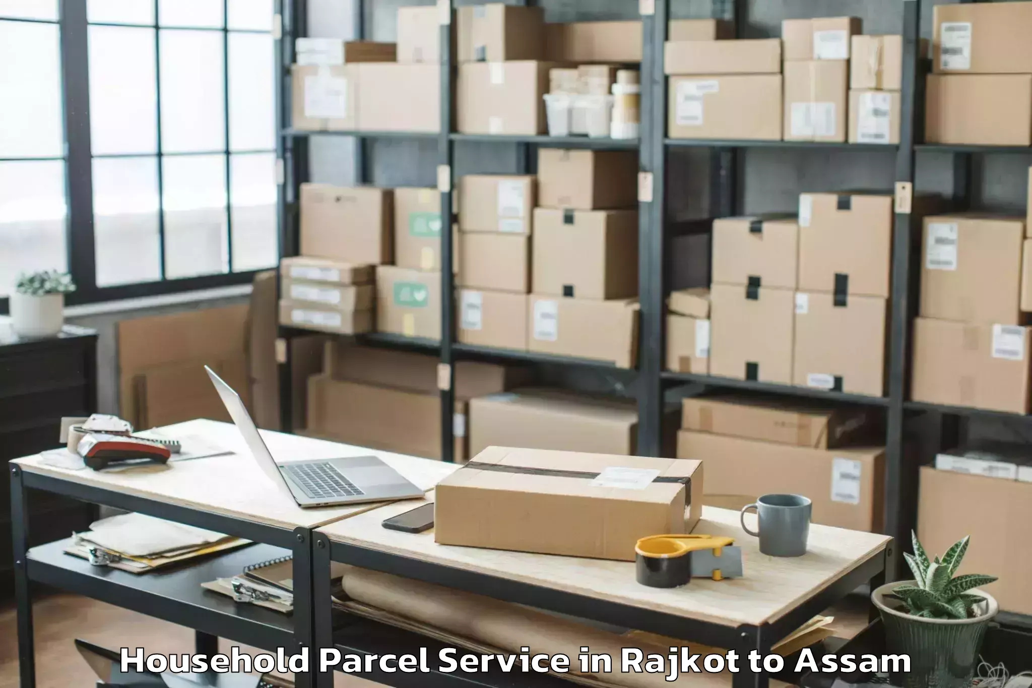 Book Rajkot to Gauhati University Guwahati Household Parcel Online